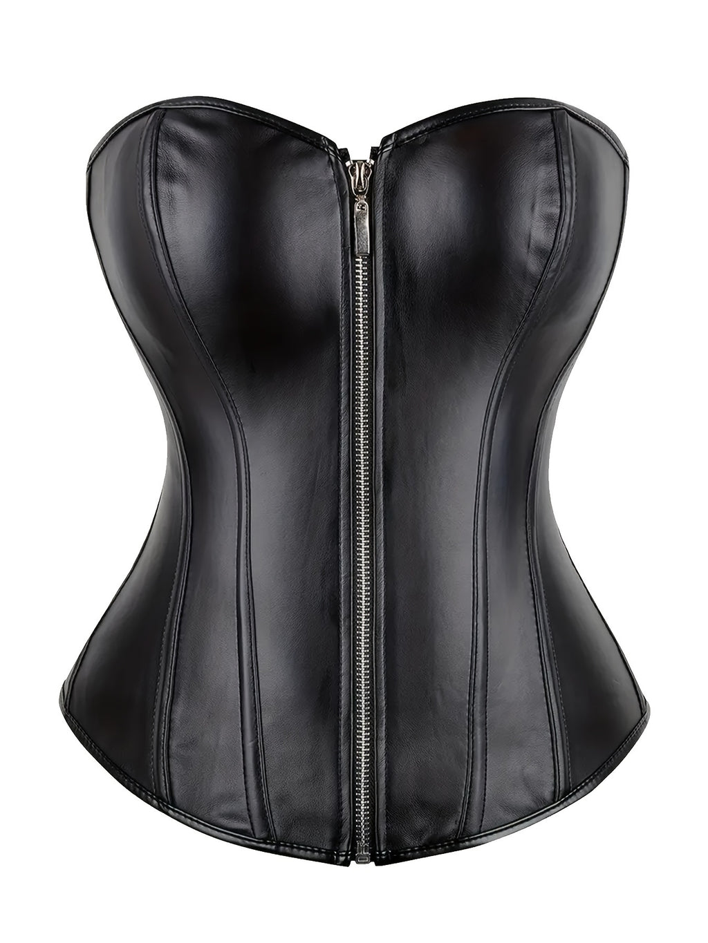 Black Corset Top Adjustable Zipper, Belly Shaper, Perfect for Casual or Formal Outfit, Versatile Fashion Piece Corset Adjustable Fit