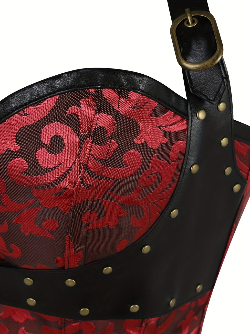 PRETASIE Jacquard Halter Strapless Corset Tummy Control Lace Up Push Up Body Shaper Lingerie Shapewear