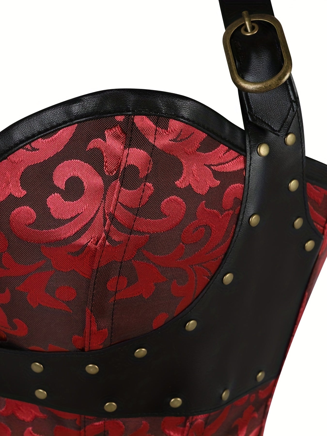 PRETASIE Jacquard Halter Strapless Corset Tummy Control Lace Up Push Up Body Shaper Lingerie Shapewear