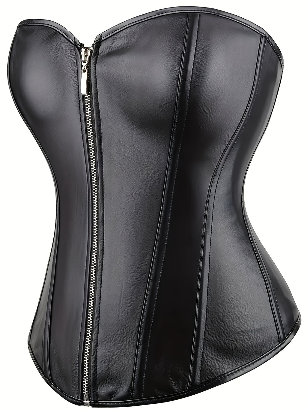 Black Corset Top Adjustable Zipper, Belly Shaper, Perfect for Casual or Formal Outfit, Versatile Fashion Piece Corset Adjustable Fit