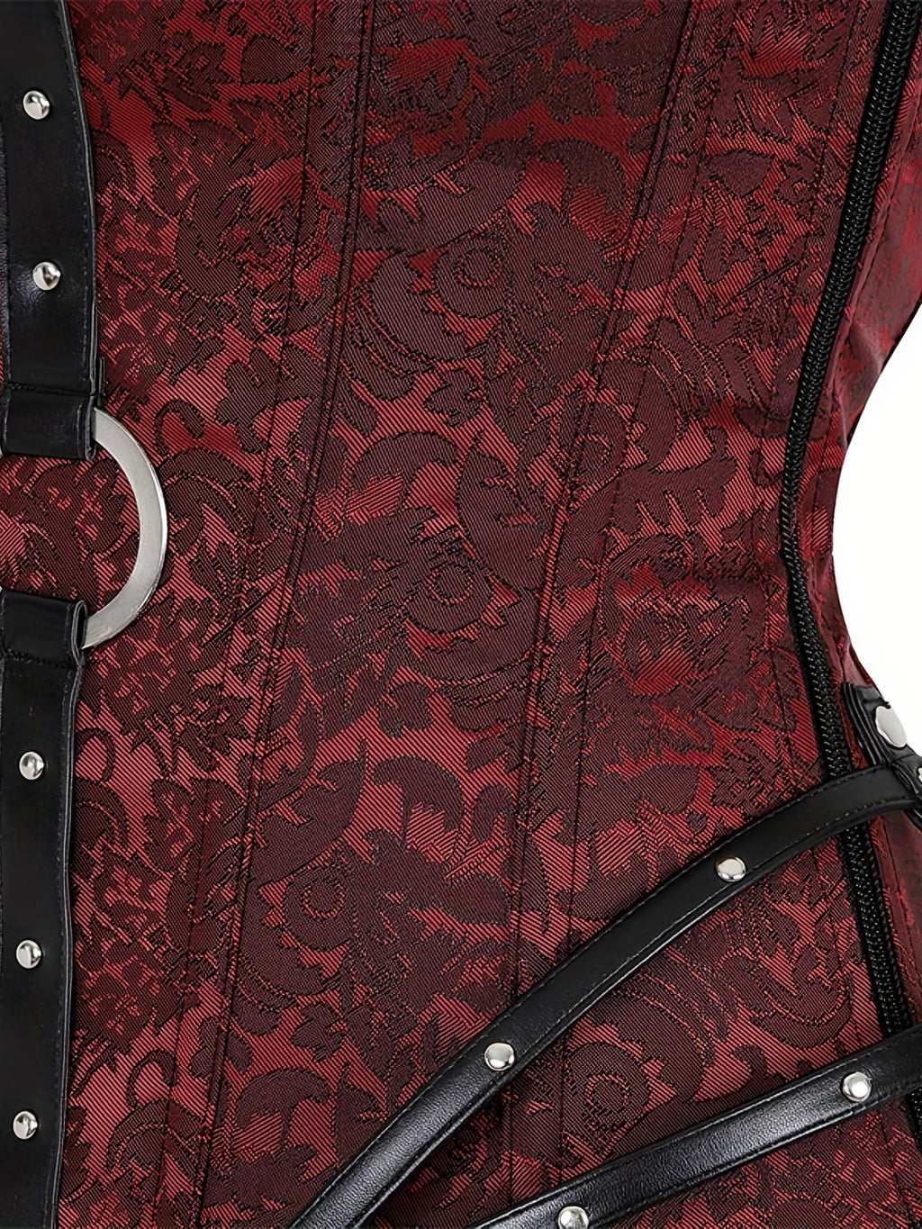 PRETASIE Gothic Strapless Neck Corset with 11 Steel Bones And Side Zipper a Fitted Court Shapewear for Halloween Punk Style