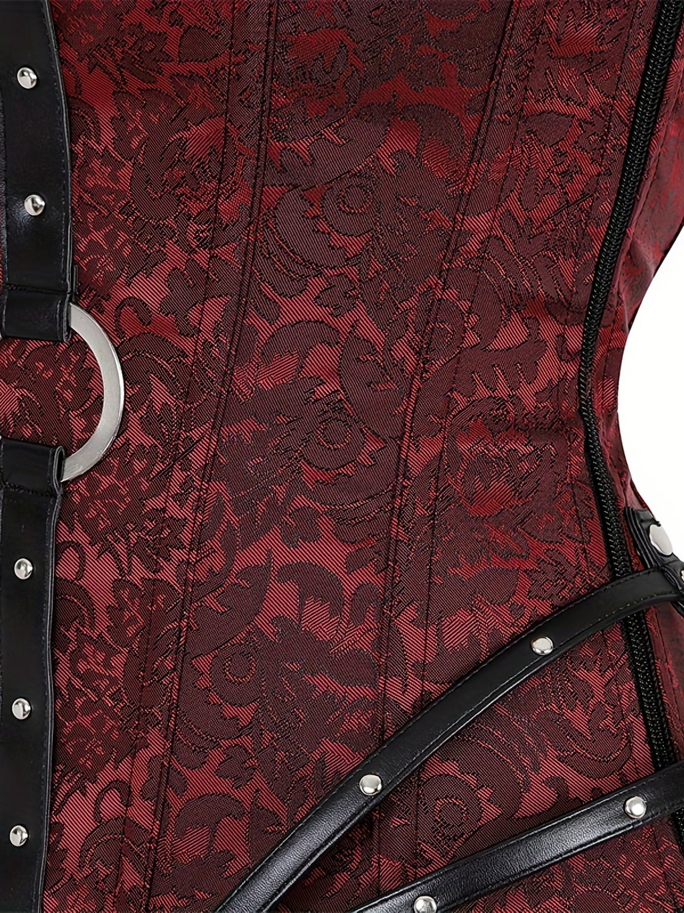 PRETASIE Gothic Strapless Neck Corset with 11 Steel Bones And Side Zipper a Fitted Court Shapewear for Halloween Punk Style