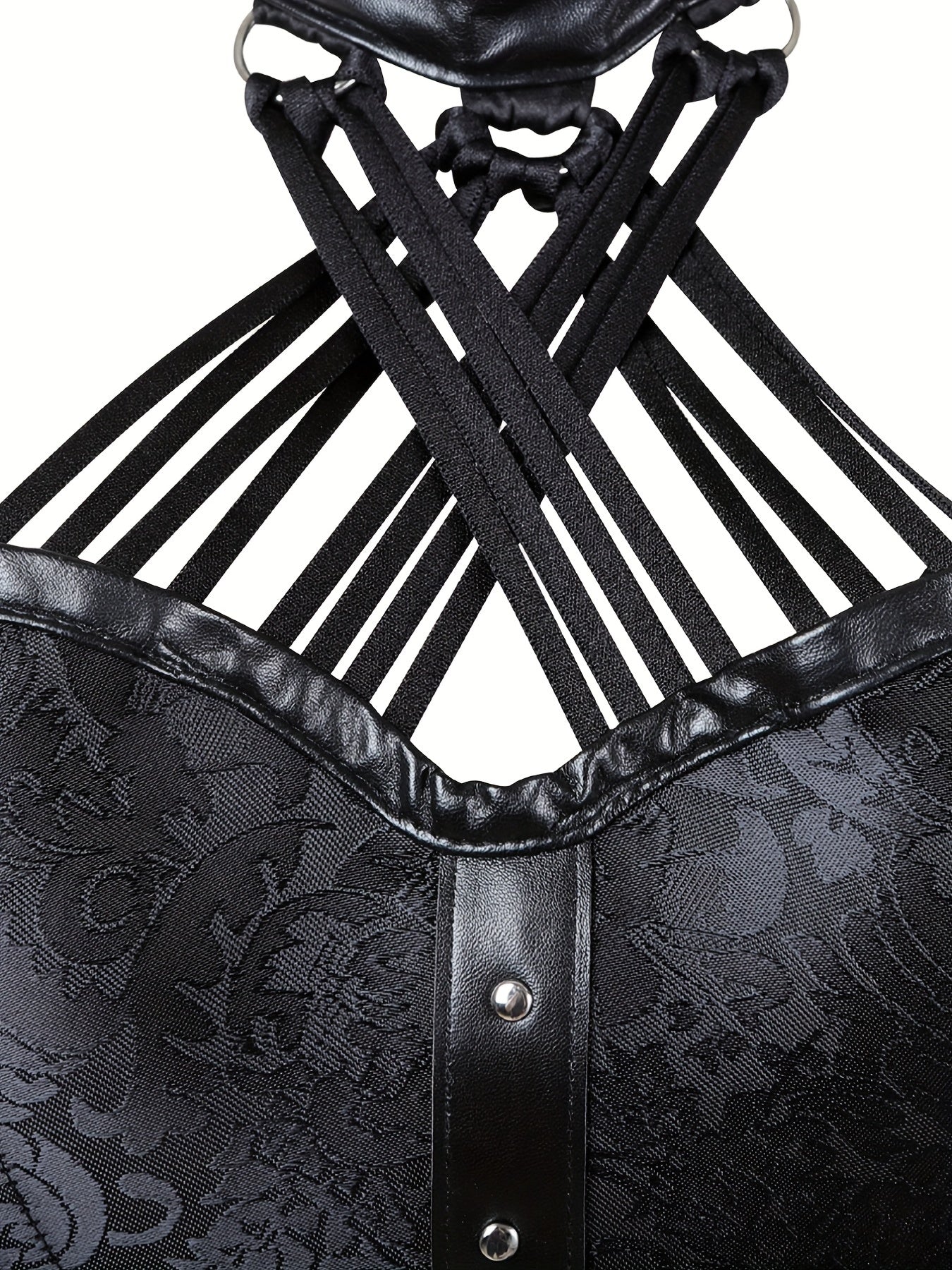 PRETASIE Gothic Strapless Neck Corset with 11 Steel Bones And Side Zipper a Fitted Court Shapewear for Halloween Punk Style