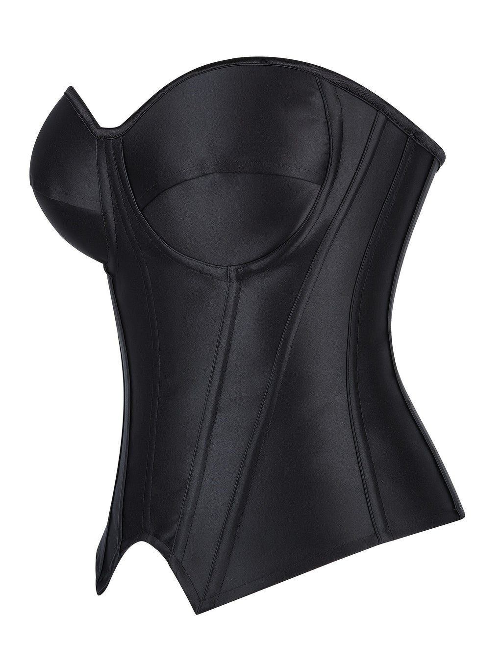 PRETASIE Elegant Striped Corset Top Strapless Bustier with Built-in Bra Cups Shapewear Polyester and Elastane Hand Washable