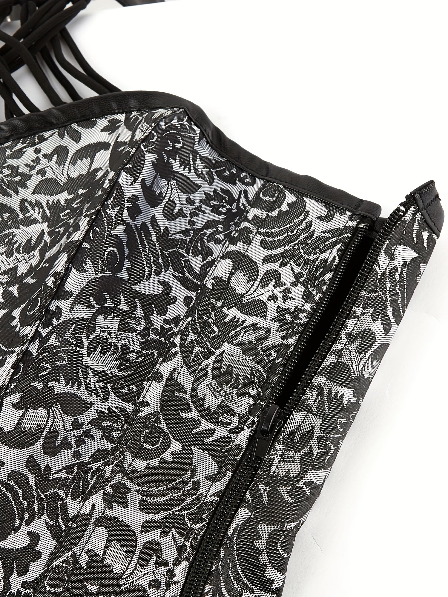 PRETASIE Gothic Strapless Neck Corset with 11 Steel Bones And Side Zipper a Fitted Court Shapewear for Halloween Punk Style