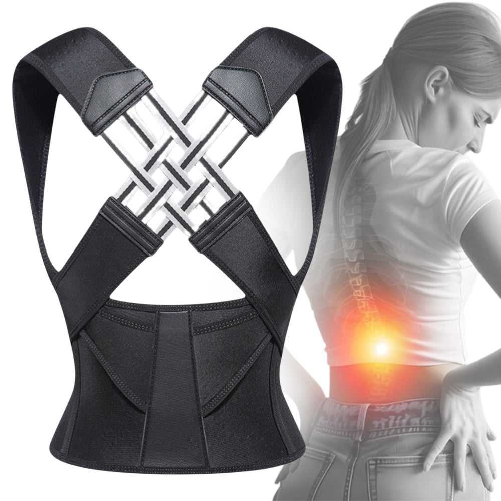 PRETASIE Adjustable Posture Corrector Back Brace Shoulder Straightener with Shoulder Support for Back Pain Relief for Men and Women Belts