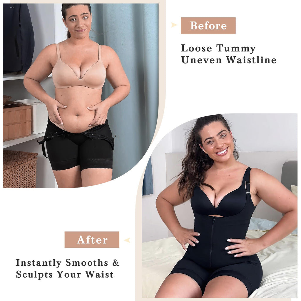 PRETASIE Fajas Colombianas Shapewear for Women Postpartum Tummy Control Body Shaper Butt Lifter Bodysuit