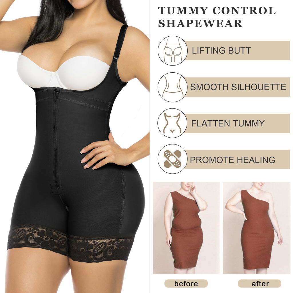 PRETASIE Fajas Colombianas Shapewear for Women Postpartum Tummy Control Body Shaper Butt Lifter Bodysuit