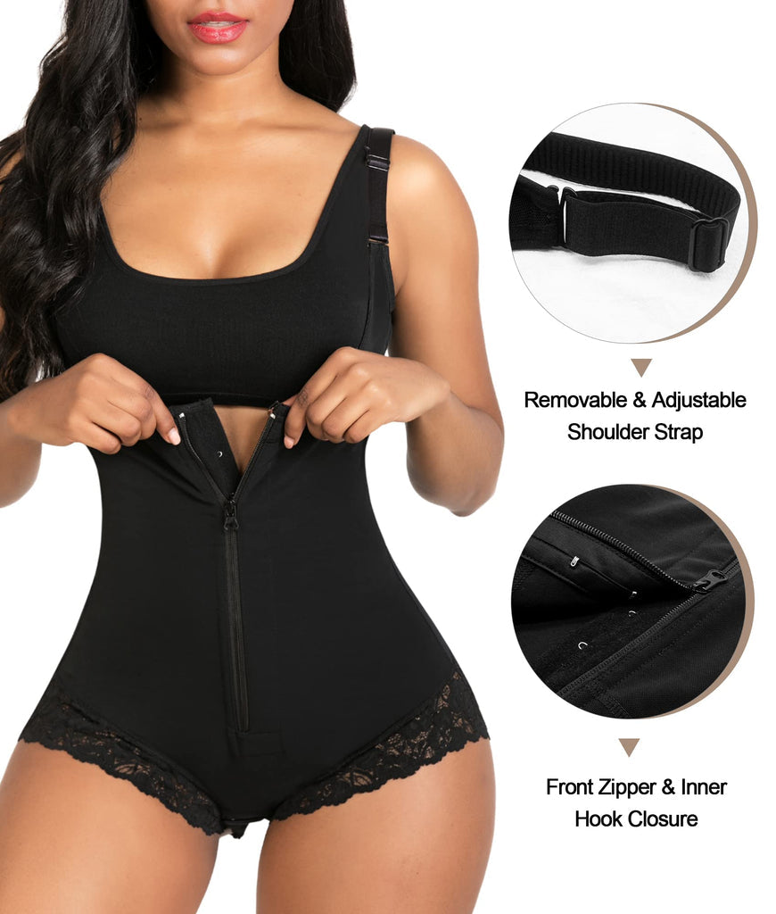 PRETASIE Shapewear for Women Tummy Control Fajas Colombianas Open Bust Body Shaper Slimmer Bodysuit